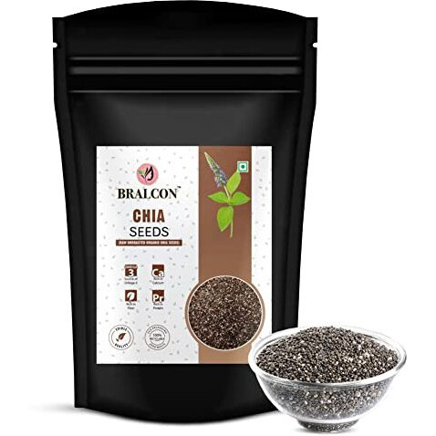 Bralcon Raw Organic Seeds Combo Pack - 400G | (Flax Seeds- 200G, Chia Seeds-100G, Pumpkin Seeds- 100G) | Unroasted Mix Seeds For Eating With Omega 3 And Rich In Fiber, Calcium & Protein | Diet Snacks