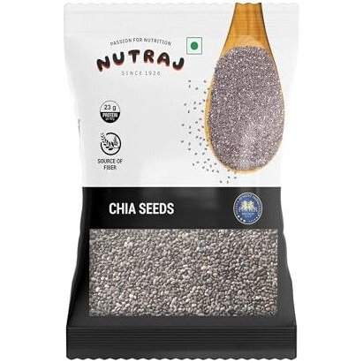 Nutraj Chia Seeds 500G (100G X 5) Pouch | Seeds For Eating | Seed Cycling