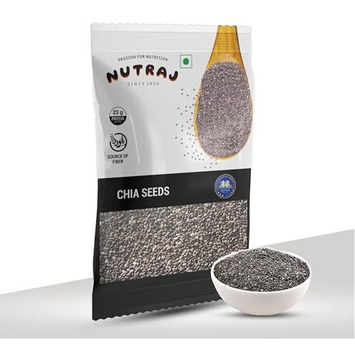 Nutraj Chia Seeds 500G (100G X 5) Pouch | Seeds For Eating | Seed Cycling