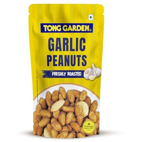 Tong Garden Peanuts Combo 455G (Garlic Peanuts (65G*5) Mint Chutney Peanuts (65G*1) Peri Peri Peanuts (65G*1)