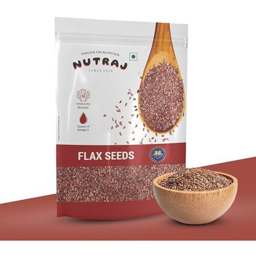 Nutraj Flax Seeds 800G (200G X 4 Pouch) - Seeds For Eating