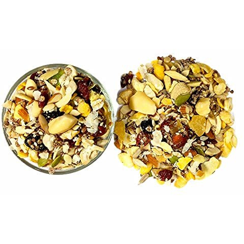 Dry Fruit Hub High Protein Breakfast Mix 400Gms,Goodness Of Cereals ,Dried Fruit, Nut ,Seeds & Berries |Tastier Now With Cranberries And Pumpkin Seeds |Breakfast Cereals | High In Iron| Source Of Fibre | Naturally Cholesterol Free, Jar Pack