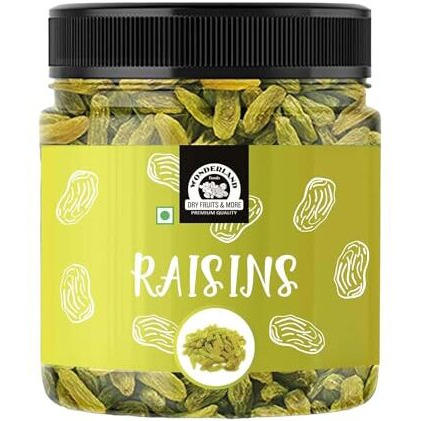 Wonderland Foods 200G Plain Green Raisin (Kishmish) Dried Grapes Jar