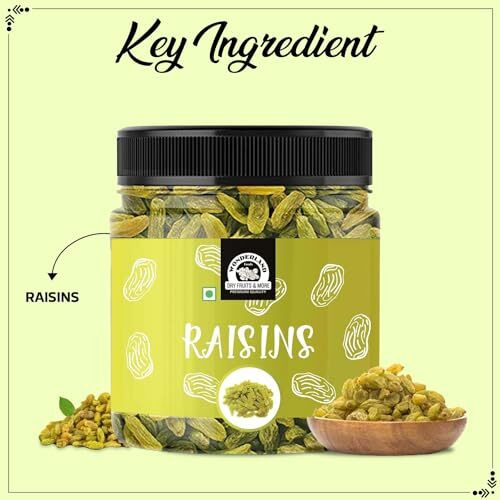 Wonderland Foods 200G Plain Green Raisin (Kishmish) Dried Grapes Jar
