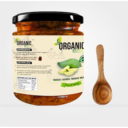 Organic Anand Handmade Mango Murabba 500 Gram Aam Ka Murabba Grated Mango Chunda Authentic No Preservative (Pack Of 1)