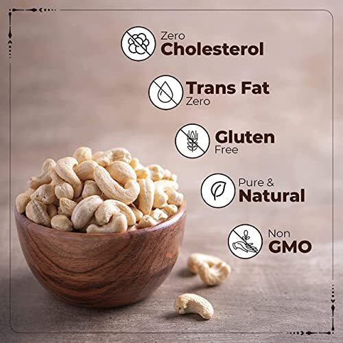 The Dried Fruit Company Eat Healthy Stay Strongly Cashews Natural Cashew Kaju Kaaju Cashew Nut Unsalted Cashew Whole Cashews In Fresh Dry Fruits Nutritious Delicious 500G Pack Of 1
