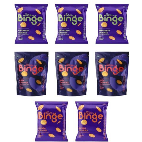 International Flavour Pack| Baked Not Fried | As Seen On Shark Tank India| Healthy Snacks| 0% Cholesterol High Protein & Fiber | No Msg|Smokey Bbq, Classic Cheese,Cajun Spice| Pack Of 8