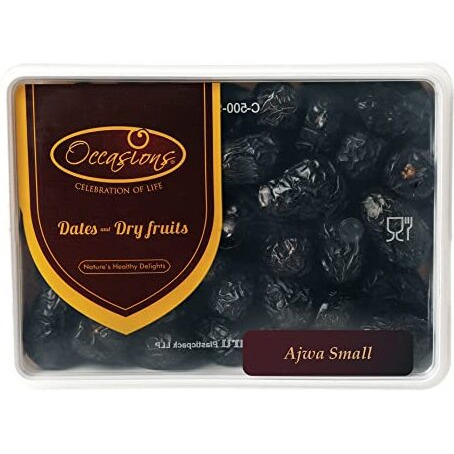 Occasions Soft & Delicious Small Ajwa Khajur - 500Gm - Ajwa Sukha Khajoor, Ajwa Dates Original, Ajwa Khajoor Original Madina | High In Antioxidants | Saudi Arabian Dates, Fresh