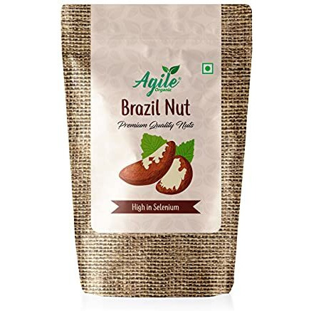 Agile Organic Jumbo Brazil Nuts 150G - Whole, Raw And Unsalted | Immunity Boosting | Rich In Selenium And Magnesium [ Brazilian Nuts, Premium | Grade A | Rich In Selenium | Product Of Peru]