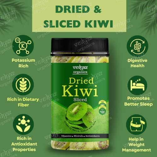 Vedyaz Organics Dried Kiwi Dry Fruit (250 Gm)