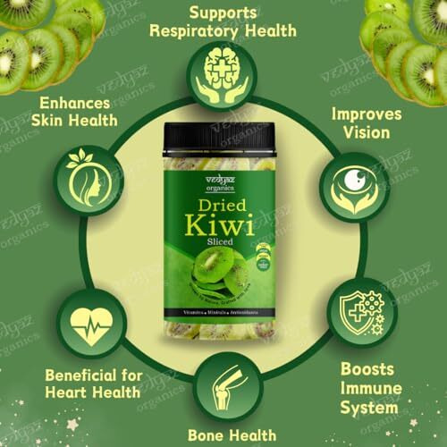 Vedyaz Organics Dried Kiwi Dry Fruit (250 Gm)