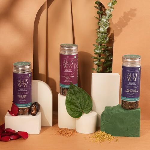 The Aftaway Paan Lovers Mukhwas Combo 480Gm  Kolkata Paan Mist, Banarasi Paan Blossom & Indie Mint Shots Mukhwas, No Tobacco Traditional Indian Mouth Fresheners, After-Meal Refreshment (Pack Of 3)