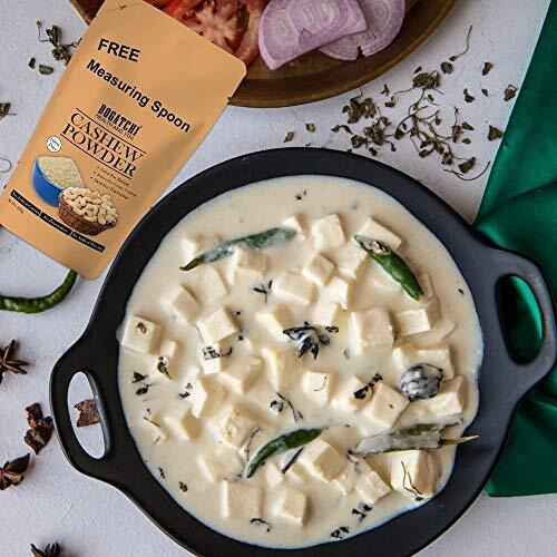 Bogatchi Cashew Nut Flour - Cashew Powder For Making - Curry, White Gravy, Malai Kofta, Dum Aloo, White Chicken, Kaju Shake , Kaju Katli, Ice Cream , 200G , Free Measuring Spoon