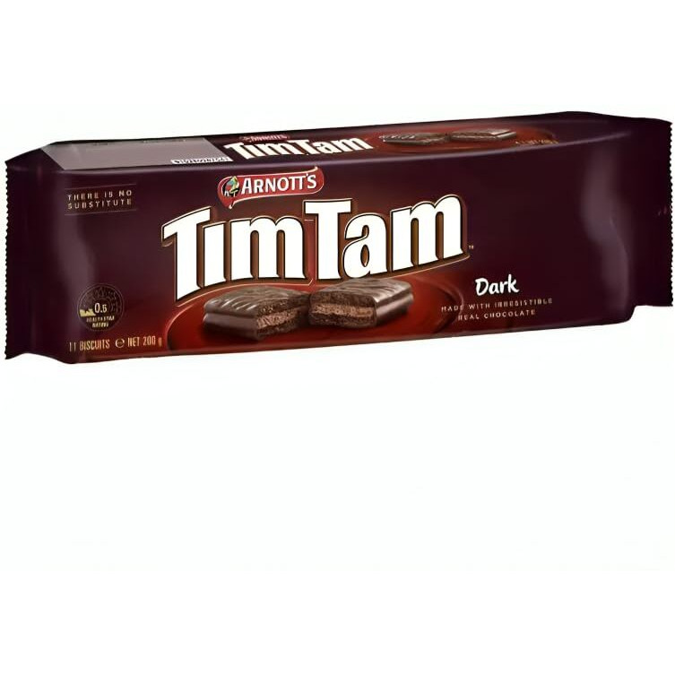 Timtam Real Smooth Dark Chocolate Coating Biscuit 200Gm