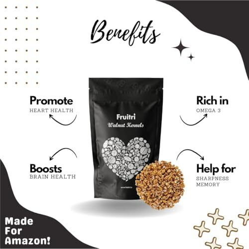 Fruitri Walnut Kernels, Without Shell, Akhrot Giri 16Pcs Broken Akhrot (1Kg)