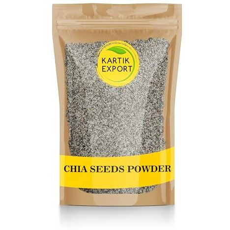 Kartik Export Chia Seeds Powder 250G - Healthy Raw Seeds For Weight Loss | 100% Pure Chia Powder For Eating | Healthy Snacks | Calcium And Protein Rich Seeds - 250G