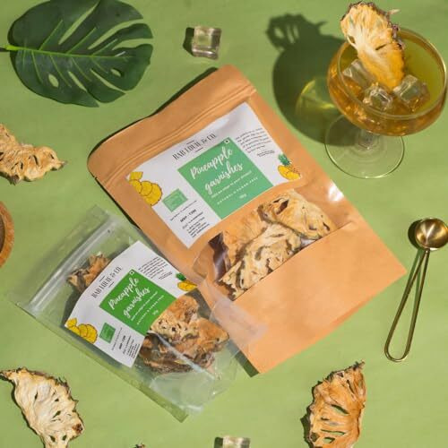 Bab Louie & Co. Pineapple Dehydrated Fruits Garnishes For Cocktail, Mocktail, Detox Water, Green Tea, Snacks | Air Dried | Gluten Free | Vegan | No Sugar | 100% Natural | Zero Preservatives | 50 Gm