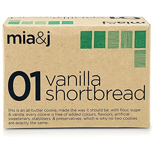 Mia&J Vanilla Shortbread Cookie, All Butter, Rich, & Golden Brown, 150 Grams