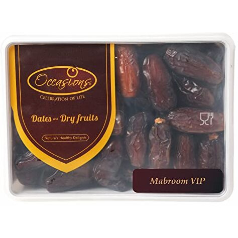 Occasions Premium Mabroom Dates 1000 Grams - Mabroom Khajoor, Fresh Mabroom Khajur, Saudi Arabia Khajur |Saudi Arabian Dates |Rich In Nutrients |Low Gi Snack |Best For Fasting