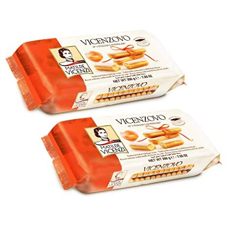 Matilde Vicenzi Vicenzovo Ladyfinger (200Gm X 2) | Gmo Free | No Preservatives & No Artificial Colours