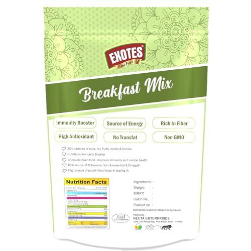 Exotes Dried Fruits Nuts And Seeds (Dried Trail Mix/Breakfast, 250G)