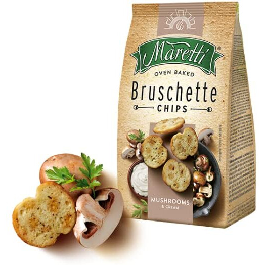 Maretti Oven Baked Bruschette Chips Mushroom & Cream 70G