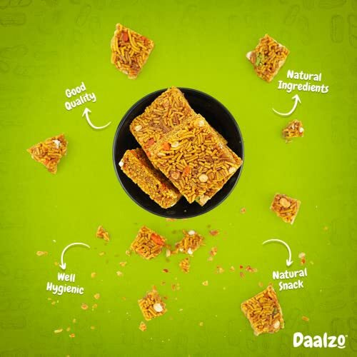 Daalzo Crunchy Snack Bar/Mixture Candy/Kerala Mixture Mittai/Vermicelli Candy/Candy Bar Sweet Jaggery Flavor 400G