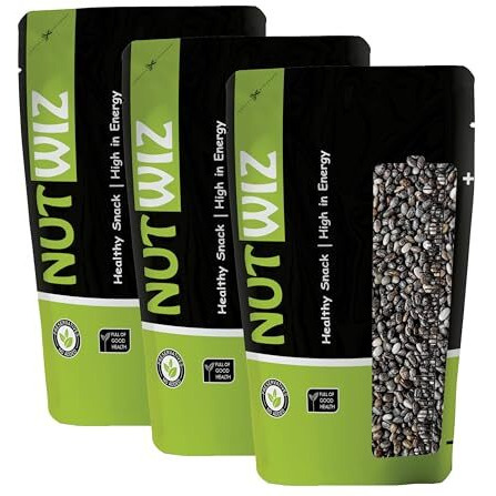 Nutwiz Dried Fruits Nuts And Seeds (Chia Seeds, 600G (3X200G))