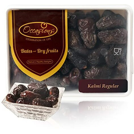 Occasions Soft & Delicious Regular Kalmi Dates 1 Kg | All Natural | No Preservatives | No Added Sugar | Gluten Free | Vegan | Plant Based | Non Gmo | Dates Dry Fruits | Khajur | Khajoor | Khejur