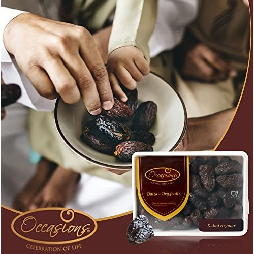 Occasions Soft & Delicious Regular Kalmi Dates 1 Kg | All Natural | No Preservatives | No Added Sugar | Gluten Free | Vegan | Plant Based | Non Gmo | Dates Dry Fruits | Khajur | Khajoor | Khejur