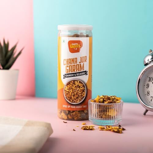 Tasty Giants Chana Jor Garam 600G | Oil Free Snacks | Gluten Free Snacks | Healthy Snacks | Roasted Snacks | Diet Snacks | Masala Snacks | Snacks Combo Pack