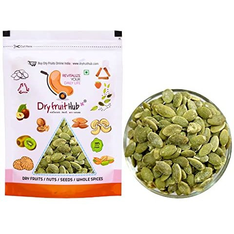 Dry Fruit Hub Roasted Pumpkin Seeds 1Kg Lightly Salted & Roasted Pumpkinseed For Eating,Kaddu Ke Beej | Healthy Food | Diet Food | Immunity Booster | High Protein Rich Superfood Pack Of 4 Each 250G
