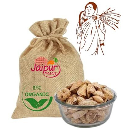 Shaan-E Jaipur Natural Premium Kagazi Badam | Almond With Shell | Badam With Shell Dry Fruits |High In Fiber Healthy Almonds | Kagdi Badam Healthy Snack (200 Gram)