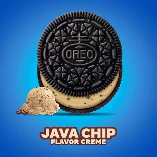 Oreos Java Chip Cookies, Family Size, Coffee Flavour Creme With Chocolate Chips, Chocolate Sandwich Cookies 482G (From Usa)