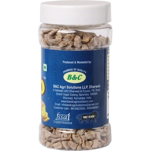 B & C Agri Solutions Jinjo Chat (75Gm) - Dried Ginger Candy, Natural And Healthy Ginger Pieces, Provides Effective Relief From Cough And Sore Throat, Healthy Immunity Booster (Pack Of 1)