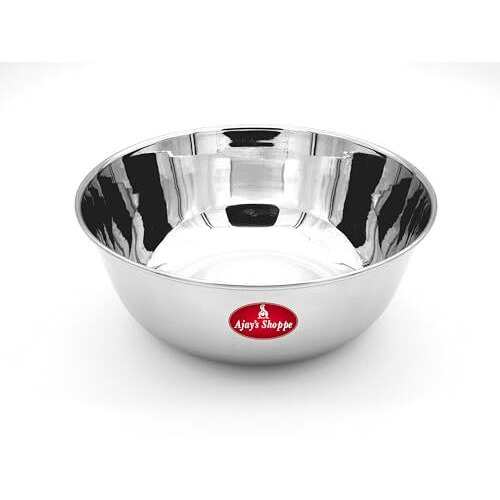Ajay's Shoppe Stainless Steel Serving/Mixing Bowl 1.5 Liter (Medium)