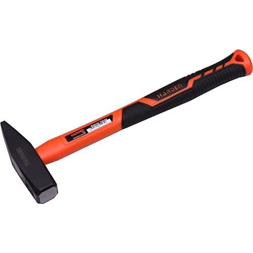 Harden 300 Gms Professional Machinist Hammer With Fiberglass Handle - Forged Fine Grain Steel Head - 590033