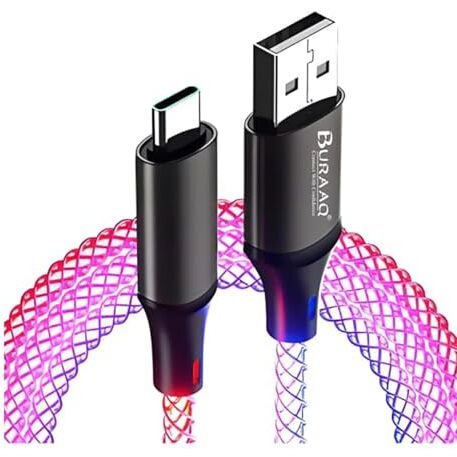 Buraaq 20W Type C 3A Cable Fast Charging| Data Cable C Type Fast Charging| C Type Charger Cable| Type C Cable| Compatible With Tabs & Phones Like Mi, Realme, Oppo, One Plus & Others| 1M