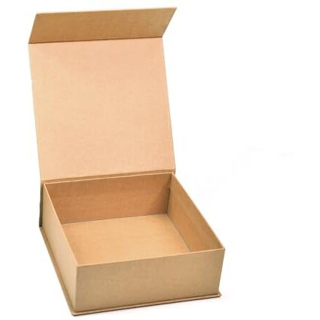 Rbs - Rigid Box Sivakasi Kraft Gift Boxes For Packaging (21 X 21 X 8Cm) Magnetic Gift Box (1 Pack) Eco Friendly Gift Hamper Box, Brown