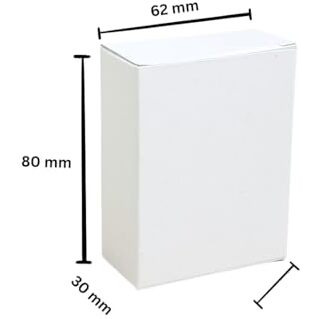 Product Packing Box Small White Cardboard Box Soap Packing Covers 400Gsm Pack Of 25.