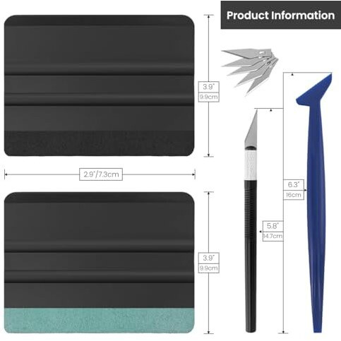 Sthira 8Pcs Car Window Tint Tool Kit Paint Protection Film Application Squeegee Tool Kit Car Window Tint Squeegee Tool Set Utility Cutter Protective Film Installing Tool For Car
