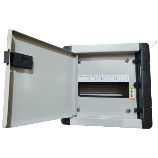 Dehmy 8 Way Mcb Box Double Door With Pvc Enclosure With Cover Against Water Splash