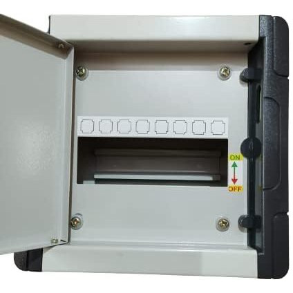 Dehmy 8 Way Mcb Box Double Door With Pvc Enclosure With Cover Against Water Splash