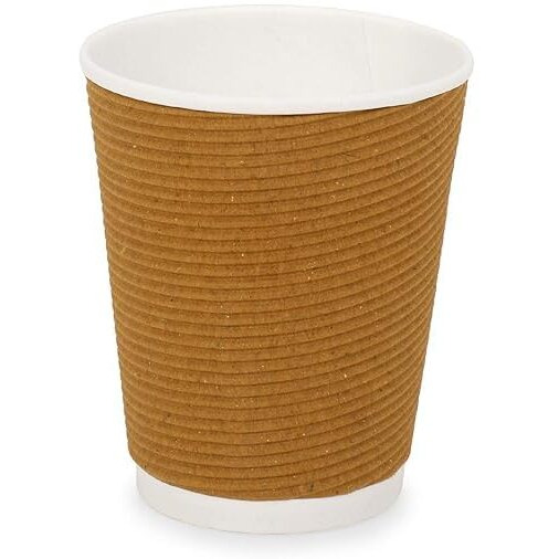 Sanwalsa (225 Ml,Brown- Pack Of 50-Piece, Paper Disposable Ripple Cup Eco-Friendly, Safe & Hygienic For Juice,Coffee,Tea,Home,Office,Party & Wedding Events