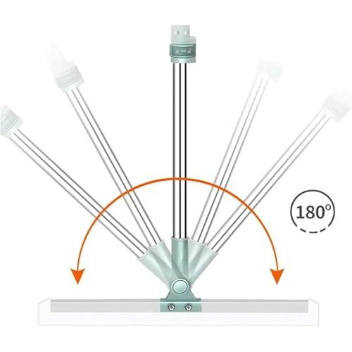 Kq Multifunction Lightweight Cleaning Tool Floor Wiper 180 Degree Rotating Scrubber 50 Inch. For Home Garage Bathroom Tile Marble Glass Window.