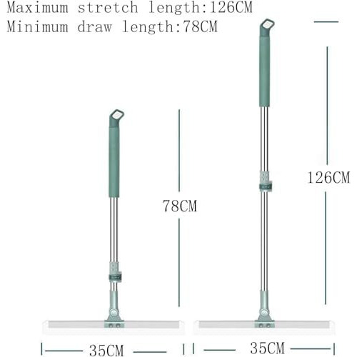 Kq Multifunction Lightweight Cleaning Tool Floor Wiper 180 Degree Rotating Scrubber 50 Inch. For Home Garage Bathroom Tile Marble Glass Window.