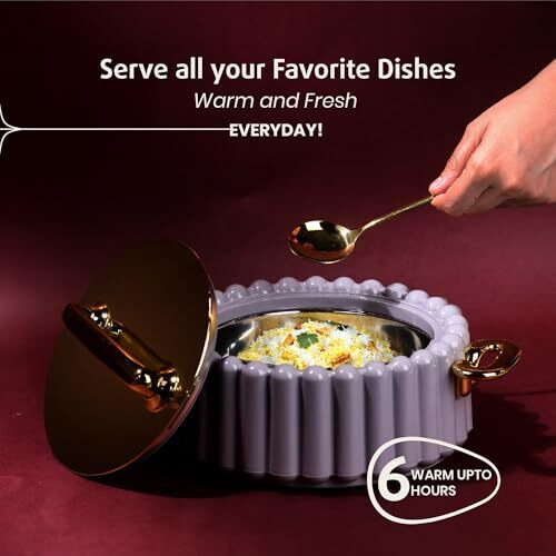 Selvel Volvo Casserole Insulated Hot Pot With Stainless Steel Inner Single 1200Ml | Roti Casserole | Hot Box For Kitchen | Chapati, Roti, Biryani | Keeps Food Hot & Fresh (Lid Grey)