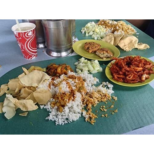 Ljl Traders Disposable Paper Banana Leaf For South Indian Feast Onam Pongal Sadya Or Food Serving - Set Of 75 Leaves