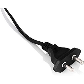 Hi-Plasst 2-Pin Extension Cord (2 Yards) - Ac Power Cable For Fan, Emergency Light, Mobile Charger, Printer, Computer, Decorative Lights | Pvc Insulated Wire | Small Appliance Wire | 5A 250V