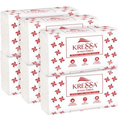 Kressa M Fold Tissue Paper Hand Towels (6 X 150  900 Hand Towels) (Pack Of 6)